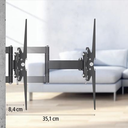 Hama - Support mural pour TV avec bras articulé 32-65" noir