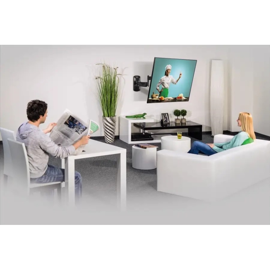 Hama - Wandhouder voor tv met scharnier 10-26 zwart