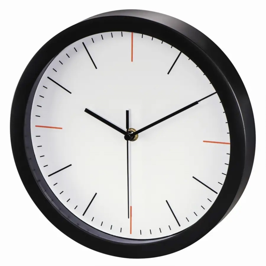 Hama - Wandklok 1xAA zwart/wit