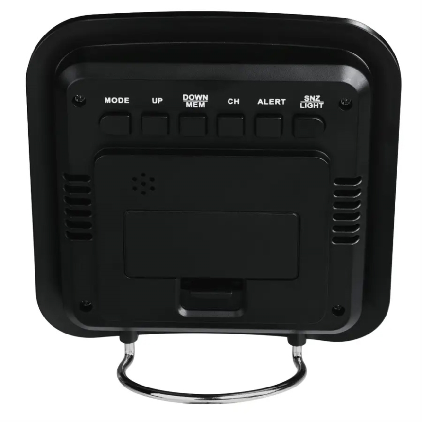 Hama - Weerstation met LCD scherm en wekker 2xAA + 2xAAA zwart