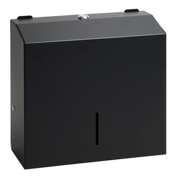 Handdoekdispenser 28 x 24,5 cm roestvrij staal/zwart