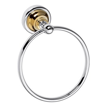 Handdoekhouder 16 x 19 cm zilver/goud