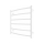 Handdoekradiator INOX CLASSIC 122W/230V 57x53 cm roestvrij staal/wit