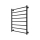 Handdoekradiator INOX FLAT voor badkamer 163W/230V 77x53 cm RVS/zwart