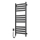 Handdoekradiator LARGO met thermostaat 256W 120x50 cm, zwart, links