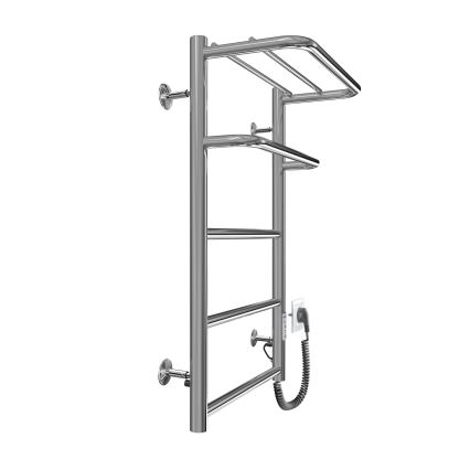 Handdoekradiator voor badkamer HOTEL 75W/230V 65x43 cm RVS/chroom rechts