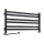 Handdoekradiator voor badkamer met thermostaat AVANGARD 316W/230V 50,6 cm IP44 zwart links vierkant