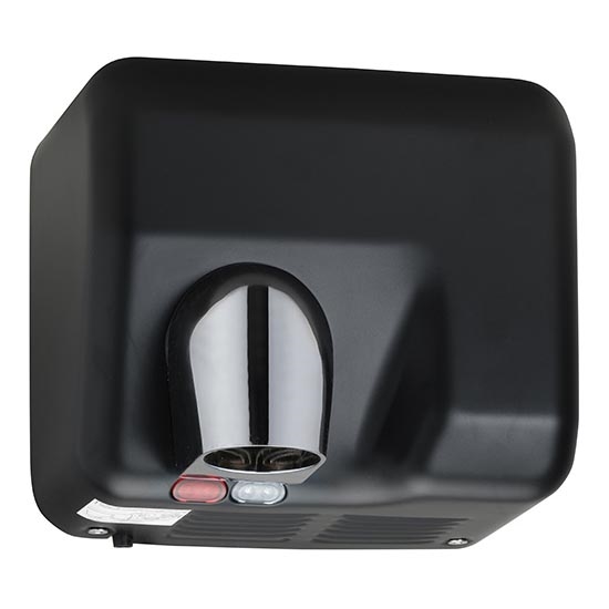 Handdroger 26x23 cm roestvrij staal/zwart