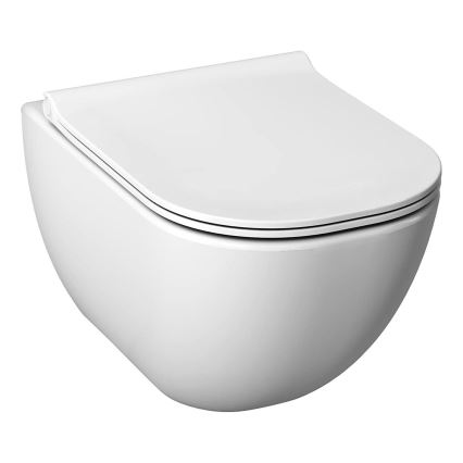 Hangend toilet MIO Rimless + toiletzitting SoftClose MIO + spoelknop DUAL + inbouwmodule + isolerende onderlegger