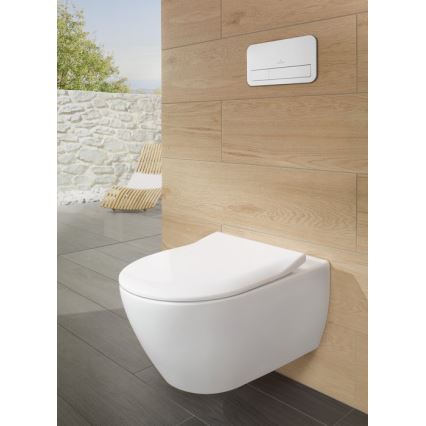 Hangend toilet SUBWAY + toiletbril SoftClose SUBWAY + spoelknop VICONNECT + inbouwmodule VICONNECT + isolerende onderplaat VICONNECT