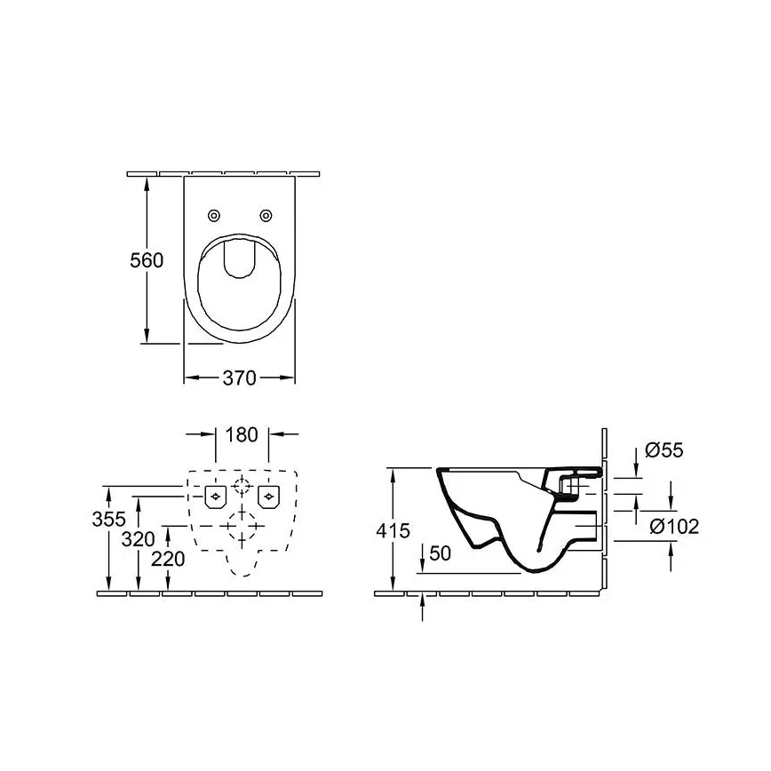 Hangend toilet SUBWAY + toiletbril SoftClose SUBWAY + spoelknop VICONNECT + inbouwmodule VICONNECT + isolerende onderplaat VICONNECT