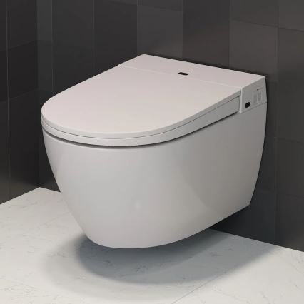 Hangend toilet met bidetfunctie TISVILDELEJE 1600W/230V + SoftClose-toiletbril + spoelknop SIGMA + inbouwmodule + isolerende onderlegplaat + afstandsbediening