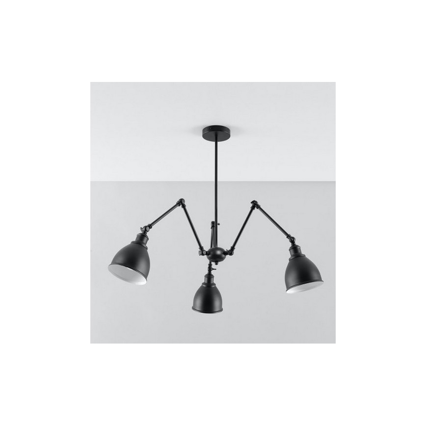 Hangende kroonluchter STARK SHADE 3x E27 / 60W / 230V