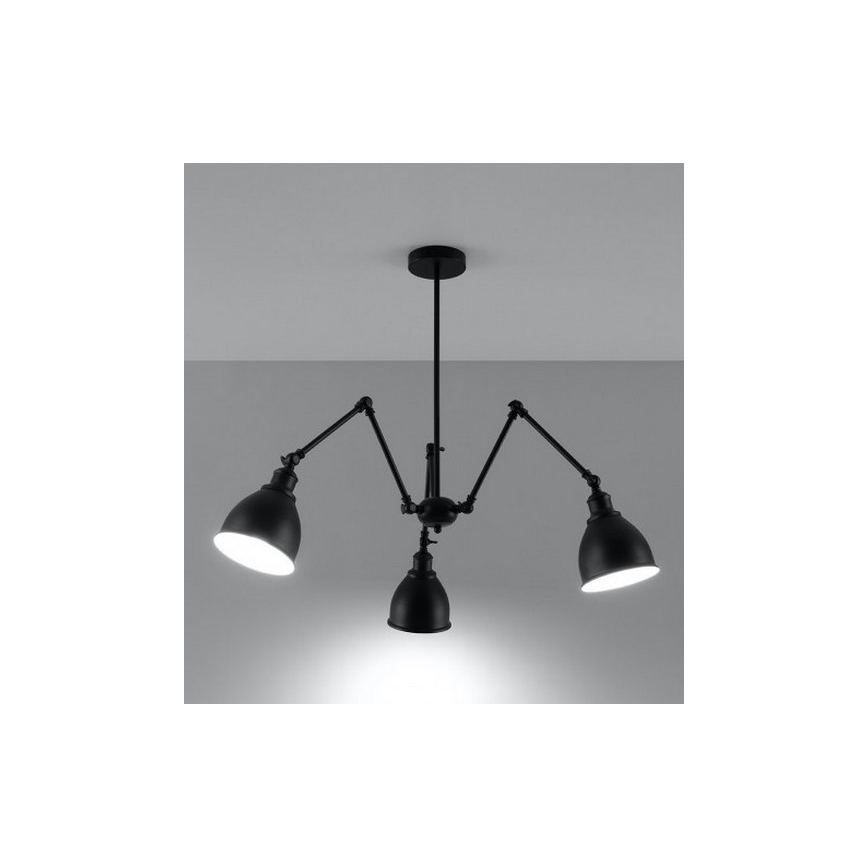 Hangende kroonluchter STARK SHADE 3x E27 / 60W / 230V