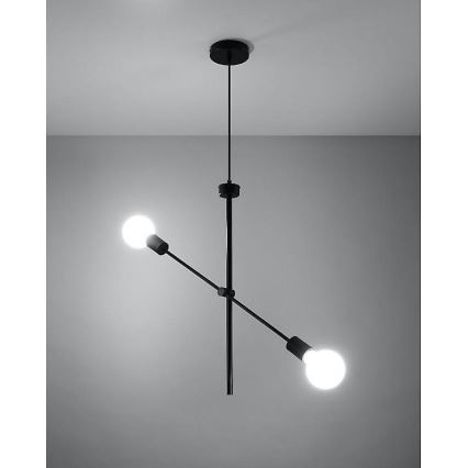 Hangende lamp aan koord CONCEPT 2x E27 / 60W / 230V