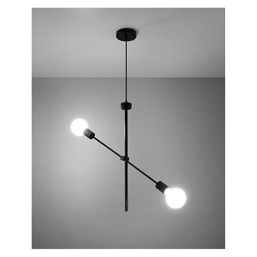 Hangende lamp aan koord CONCEPT 2x E27 / 60W / 230V