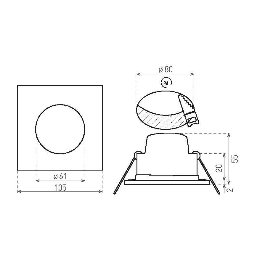 Hangende LED Badkamer plafond verlichting BONO LED/8W/230V 3000K IP65 wit
