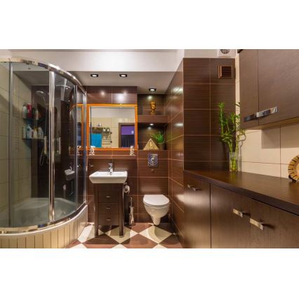 Hangende LED Badkamer plafond verlichting BONO LED/5W/230V 3000K IP65 zwart