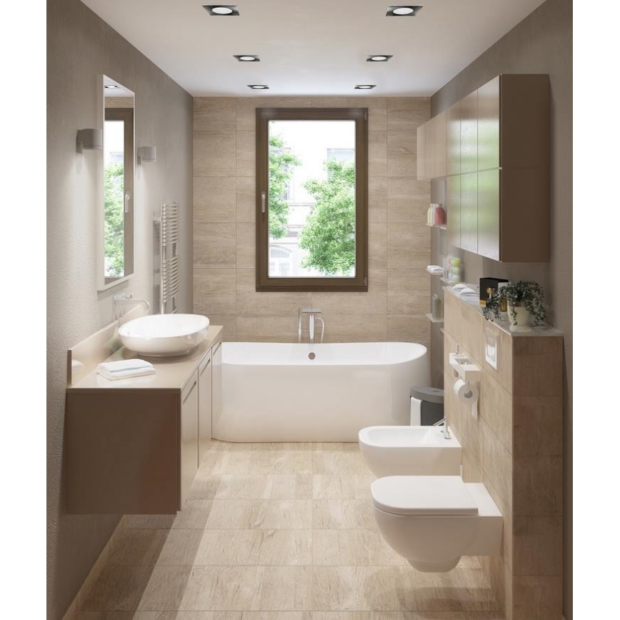 Hangende LED Badkamer plafond verlichting BONO LED/5W/230V 3000K IP65 glanzend chroom