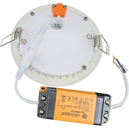 Hangende LED Badkamer plafond verlichting VEGA LED/18W/230V 2800K diameter 22,5 cm IP44 sneeuw wit