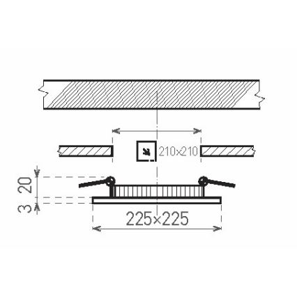 Hangende LED Badkamer plafond verlichting VEGA LED/18W/230V 3800K 22,5 cm IP44