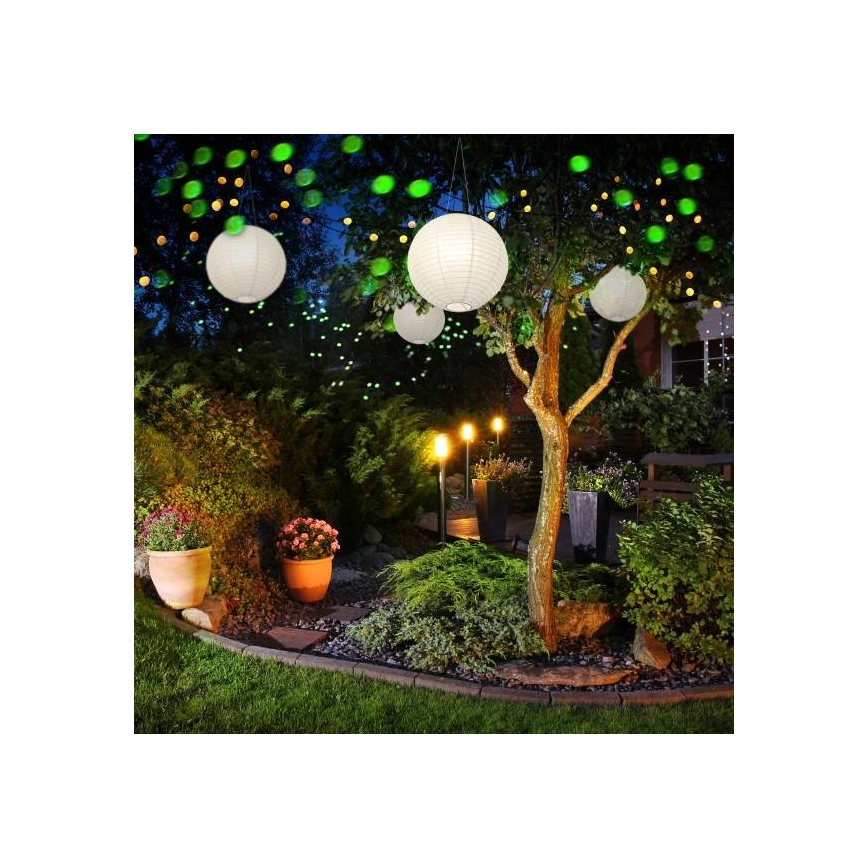 Hangende Solar LED Lamp ORIGAMI LED/0,08W/1,2V 300mAh d. 30 cm IP44