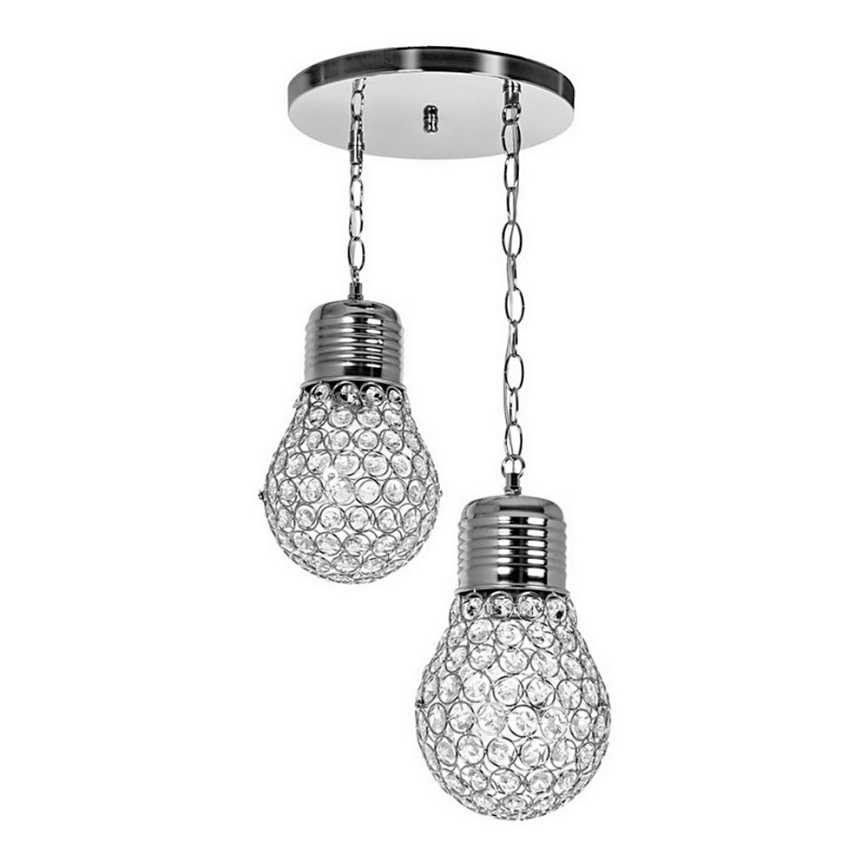 Hanglamp aan een ketting 2xE27/60W/230V