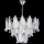 Hanglamp aan een ketting 4xE27/60W/230V diameter 40 cm glanzend chroom/wit