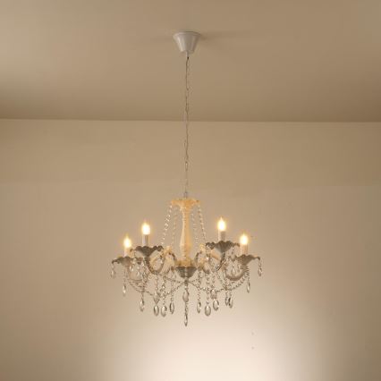 Hanglamp aan een ketting 5xE14/15W/230V
