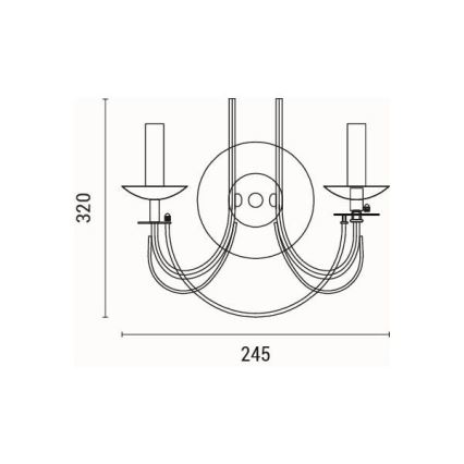 Hanglamp aan een ketting 5xE14/15W/230V