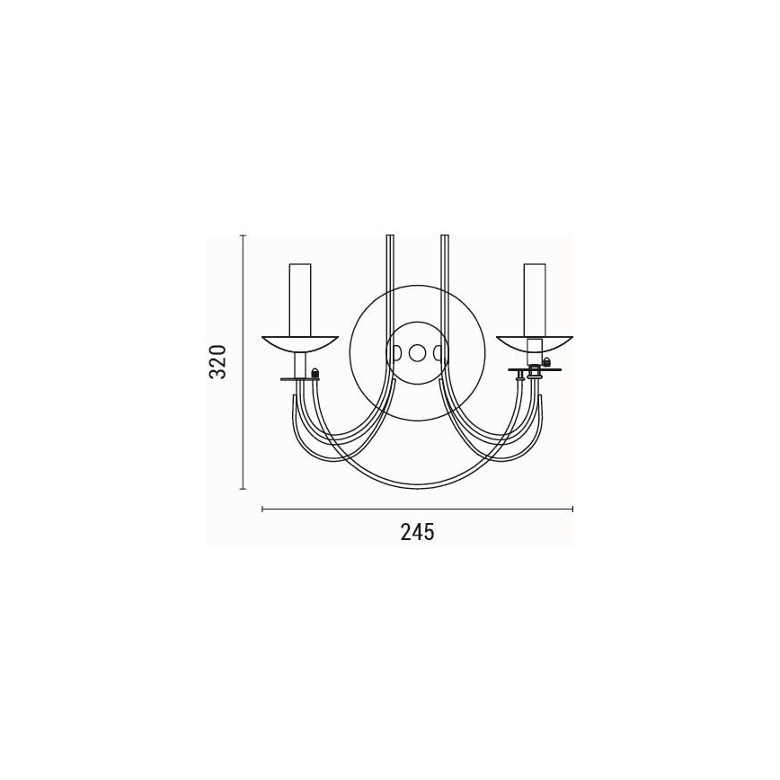 Hanglamp aan een ketting 5xE14/15W/230V