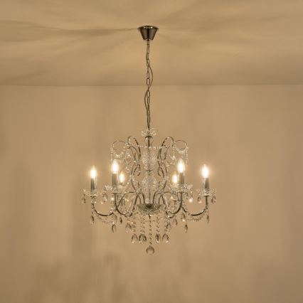 Hanglamp aan een ketting 6xE14/15W/230V