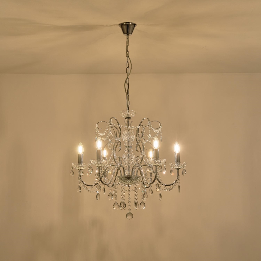 Hanglamp aan een ketting 6xE14/15W/230V