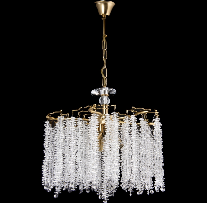 Hanglamp aan een ketting 6xE14/60W/230V diameter 46 cm goud
