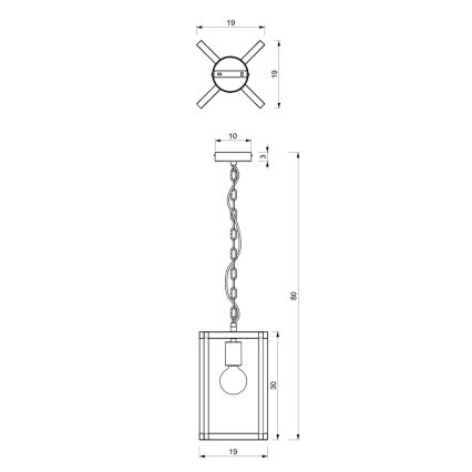 Hanglamp aan een ketting ARNOLD 1xE27/60W/230V zwart