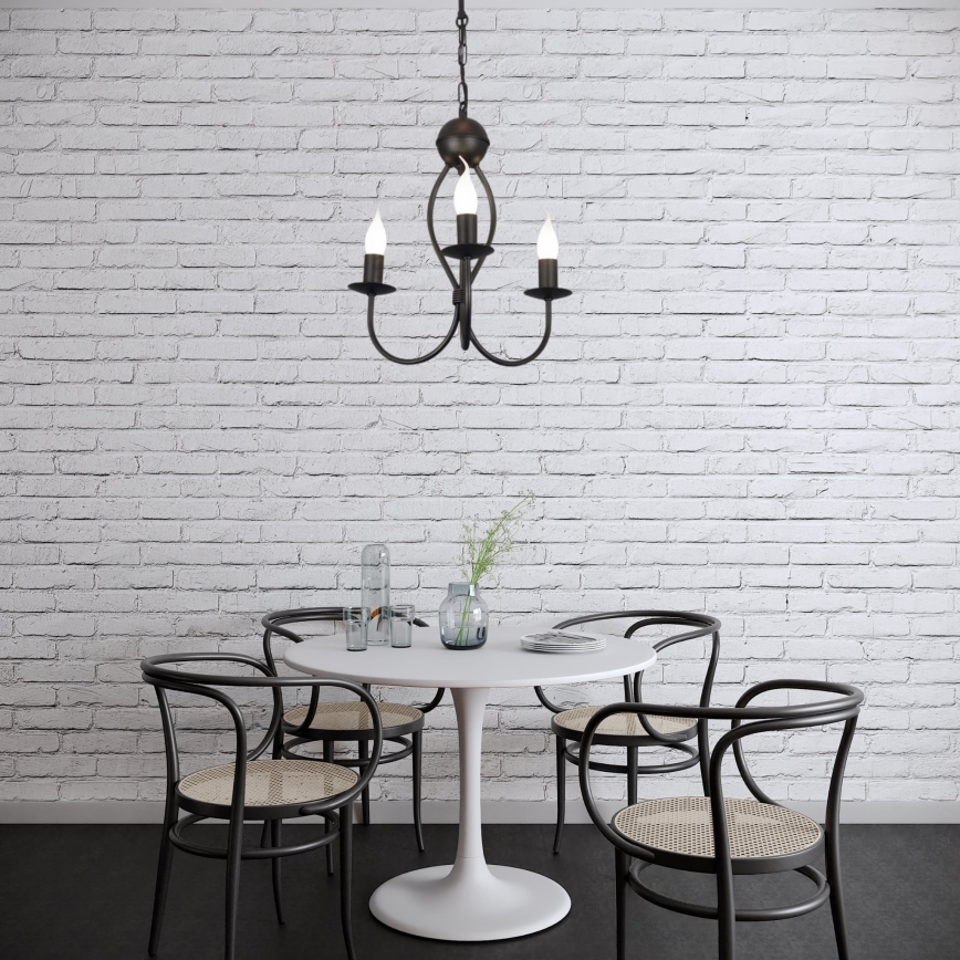 Hanglamp aan een ketting ARTHUR 3xE14/40W/230V