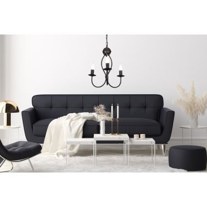 Hanglamp aan een ketting ARTHUR 3xE14/40W/230V