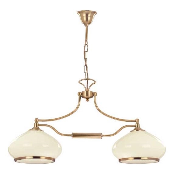 Hanglamp aan een ketting ASTORIA 2xE27/15W/230V goud