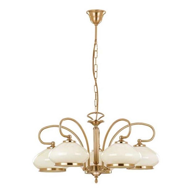 Hanglamp aan een ketting ASTORIA 5xE27/15W/230V goud
