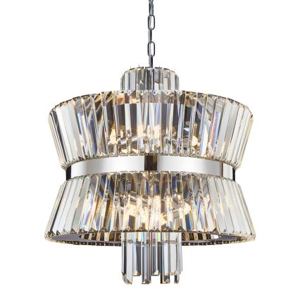 Hanglamp aan een ketting AURELIA 12xE14/40W/230V mat chroom