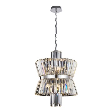 Hanglamp aan een ketting AURELIA 8xE14/40W/230V mat chroom