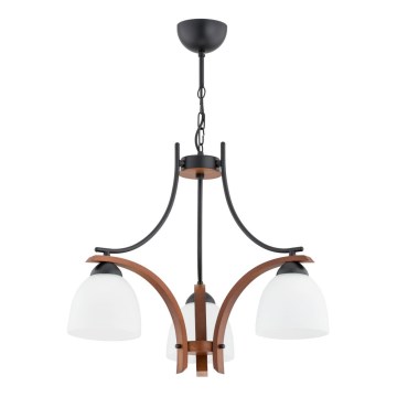 Hanglamp aan een ketting BAFIA 3xE27/15W/230V bruin