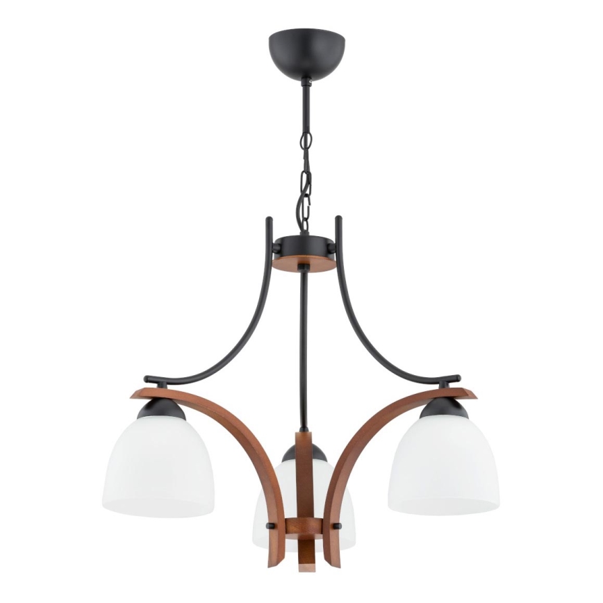 Hanglamp aan een ketting BAFIA 3xE27/15W/230V bruin