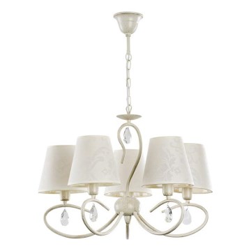 Hanglamp aan een ketting BALI 5xE14/10W/230V crème