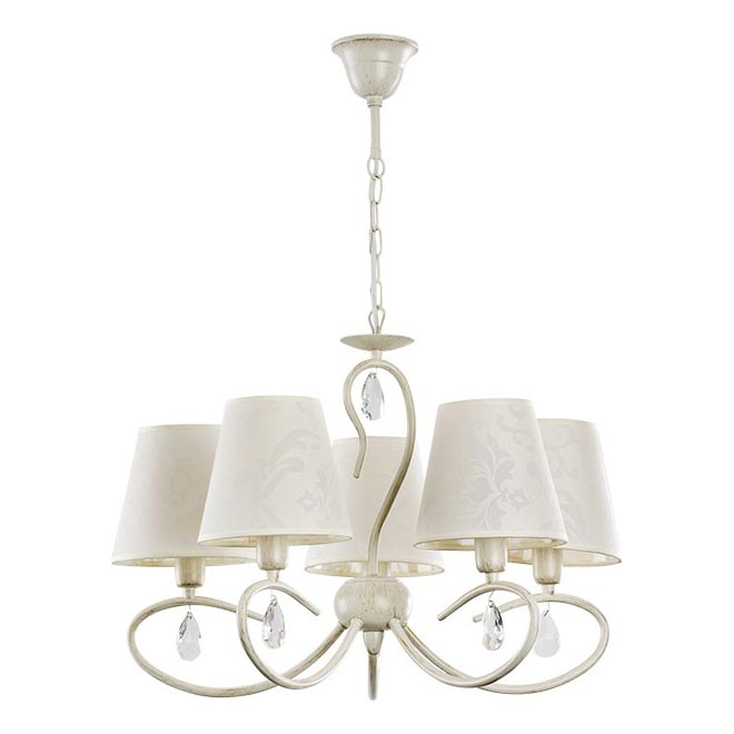 Hanglamp aan een ketting BALI 5xE14/10W/230V crème