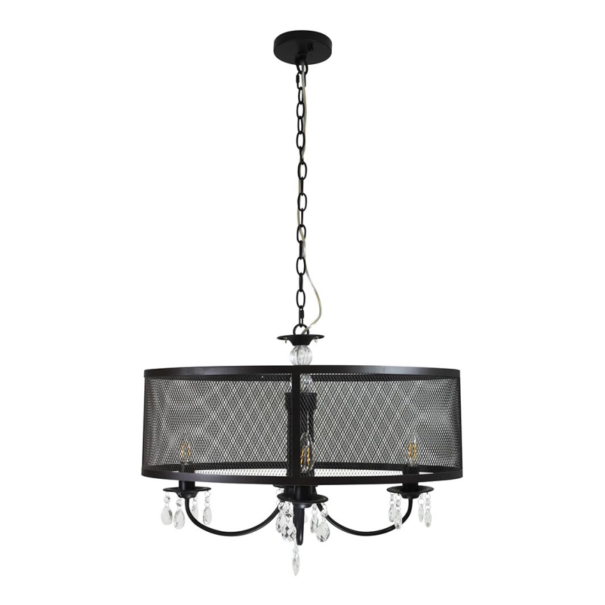 Hanglamp aan een ketting BRESSO 4xE14/12W/230V zwart