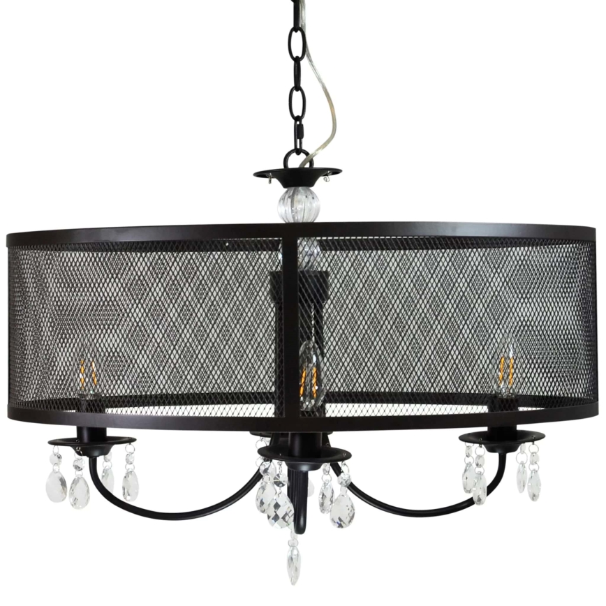 Hanglamp aan een ketting BRESSO 4xE14/12W/230V zwart
