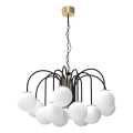 Hanglamp aan een ketting CAMBRIDGE 12xE14/60W/230V zwart/messing