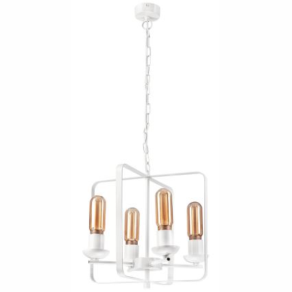 Hanglamp aan een ketting CEDRIC II 4xE27/60W/230V wit