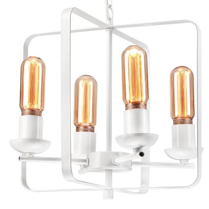 Hanglamp aan een ketting CEDRIC II 4xE27/60W/230V wit